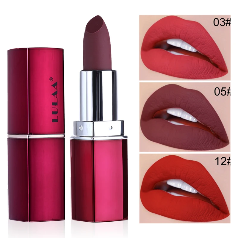 Матовая губная помада для макияжа красный пигмент водостойкая матовая стойкая