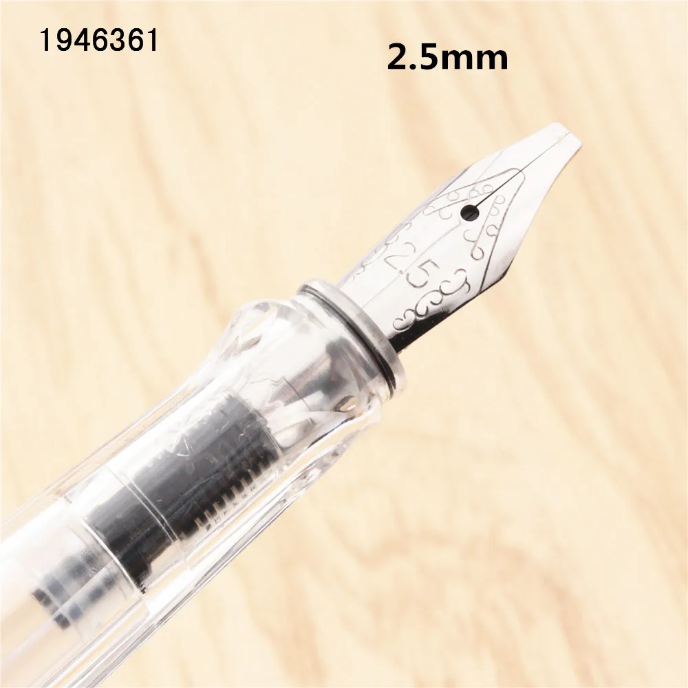 Jinhao 874 Transparent white Gothic parallel the art flower body art Flat Tip Vinyl Tibetan Arabic Student office Fountain Pen