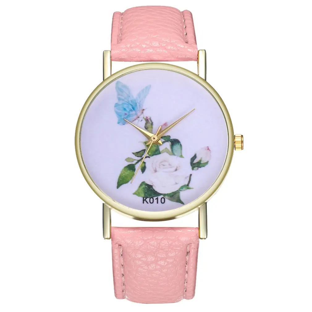 Для женщин часы модные кожаные Наручные женские Mujer Bayan коль Saati Montre Feminino