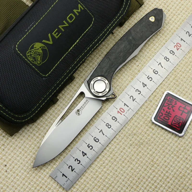 Складной нож VENOM HARPOON M390 титановый для кемпинга охоты карманный кухонный фруктов