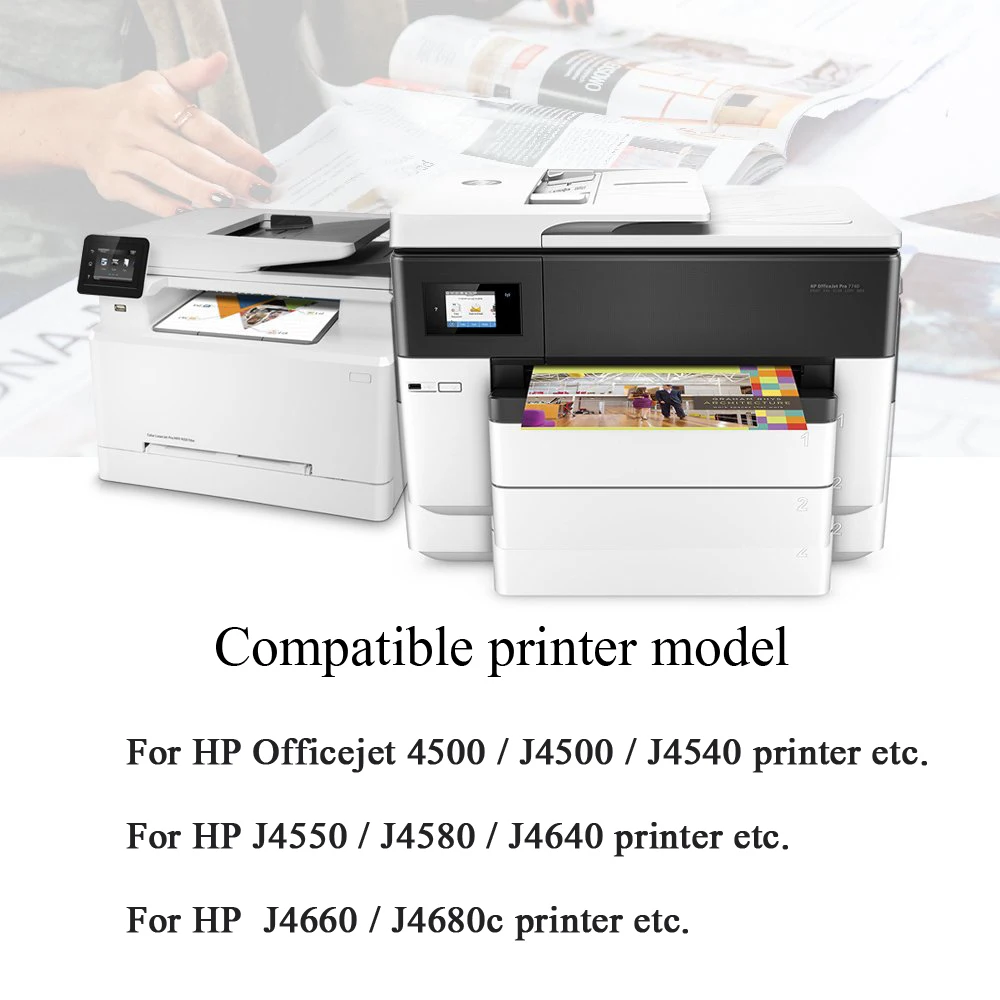 901 трехцветный заправленный картридж Замена для HP XL 901XL Officejet 4500 J4500 J4540 J4550 J4580 J4640