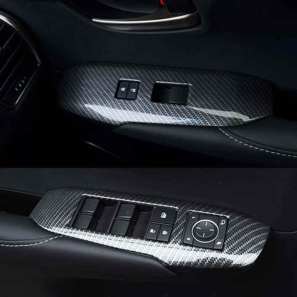 BBQ@FUKA ABS Carbon Fiber style Car Window Lift Frame Cover Trim car sticker for LEXUS NX 200T NX300H accessories |
