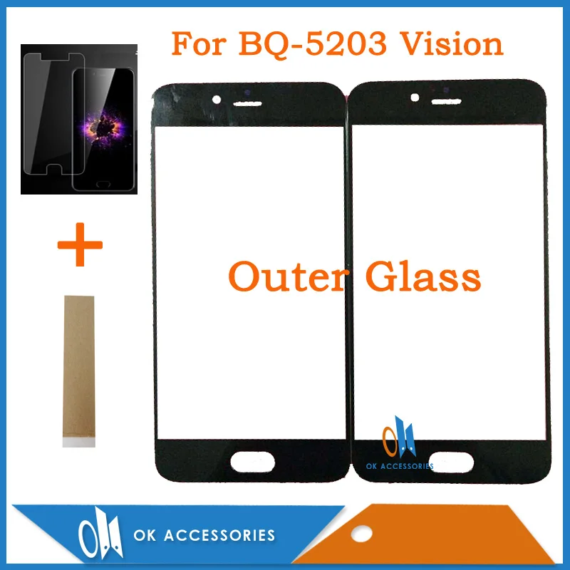 Оригинальное качество для BQ 5201 Vision BQ5203 внешнее стекло фронтальная стеклянная