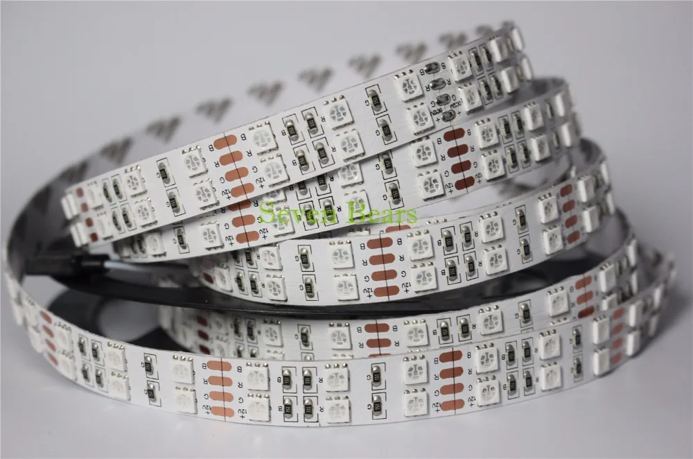 Светодиодная лента 5050 120 LED/m DC12V гибкая светодиодная двухрядная 5 м/лот