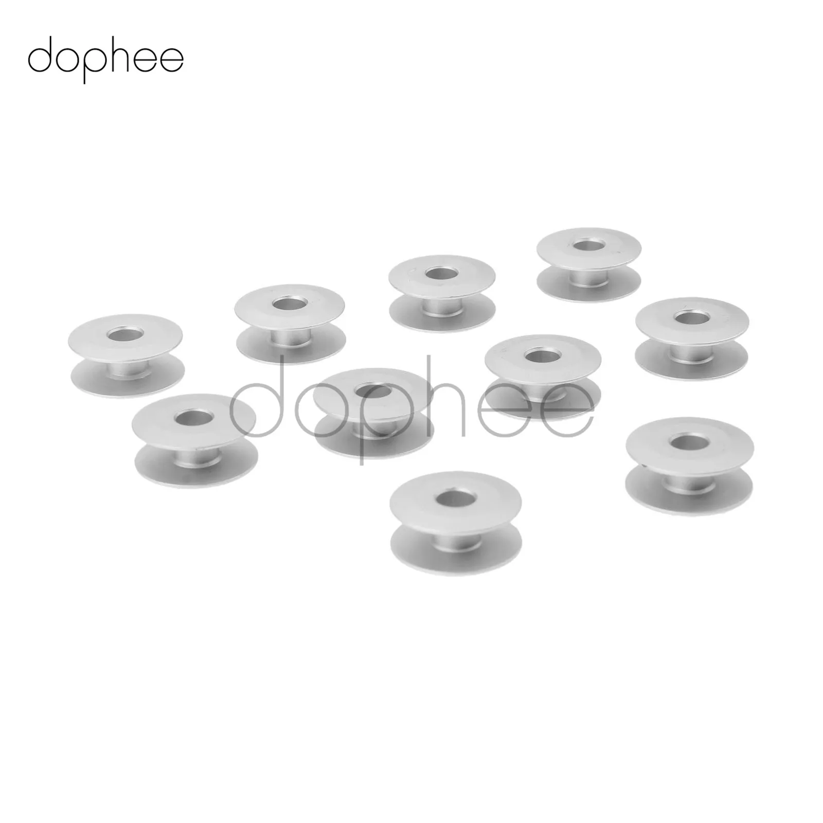 

dophee 20pcs/lot 21mm Empty Aluminum Bobbin Industrial Sewing Accessories Lockstitch Sewing Machine Bobbin