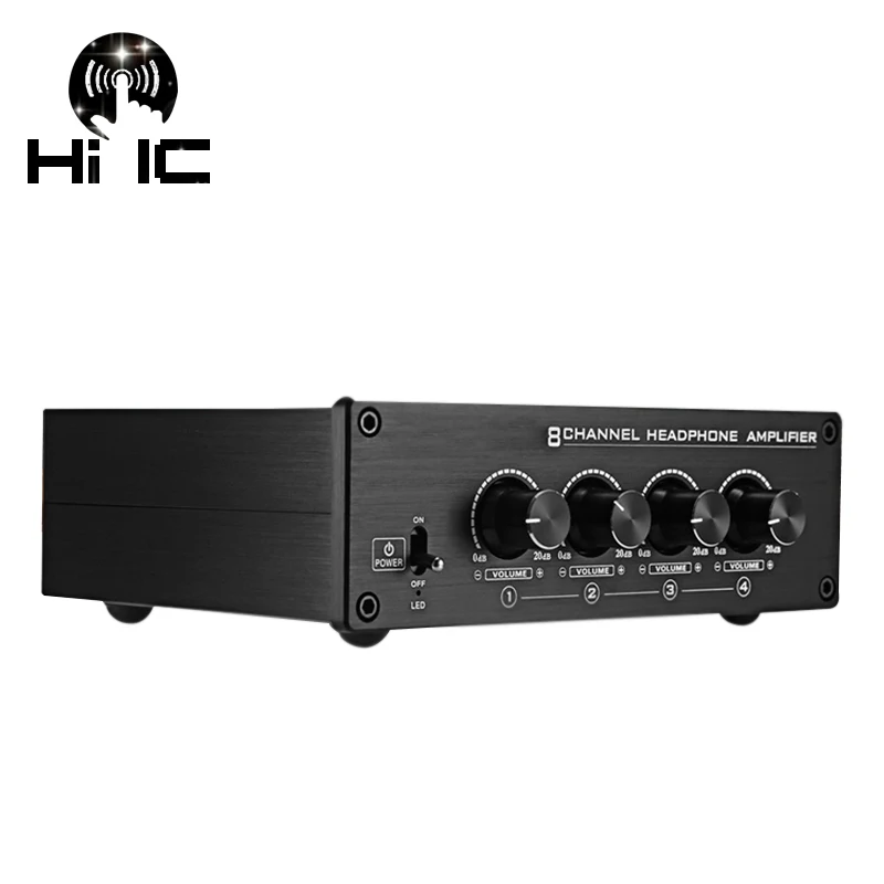 Mixer профессиональный усилитель для наушников 2 в 8 8-канальный | Электроника