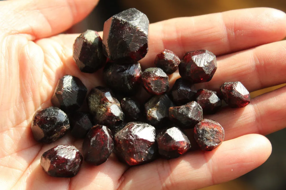 

21pcs NATURAL roseo garnet QUARTZ CRYSTAL GEM STONE ORIGINAL 60-50G