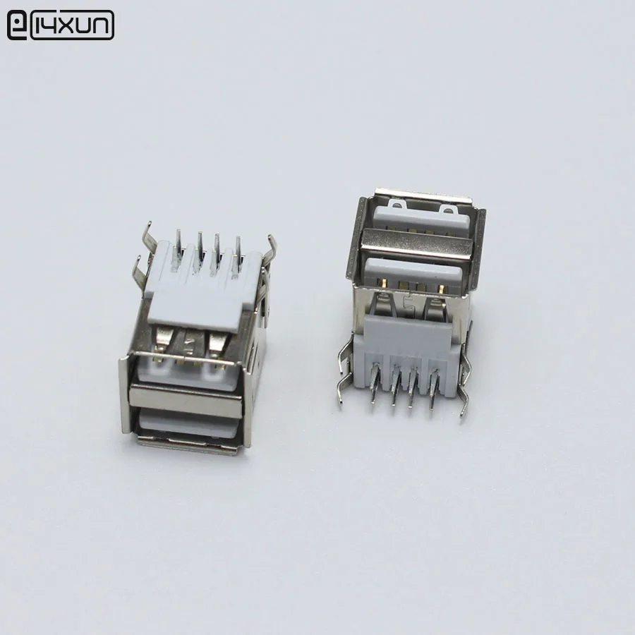 5 шт. Коннектор с USB разъемом тип сварки 90 градусов двойной штыревой разъем