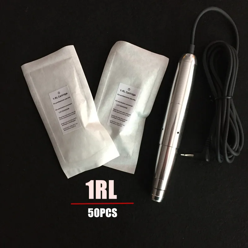 Полуперманентный макияж 1RL 50 шт. иглы для тату бровей и губ перманентного макияжа