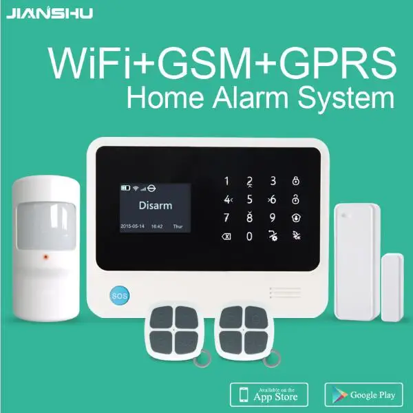 

G90B plus Wifi GSM Security Alarm System multi languages menu APP control smart home burglar alarm system Ifttt alarm system