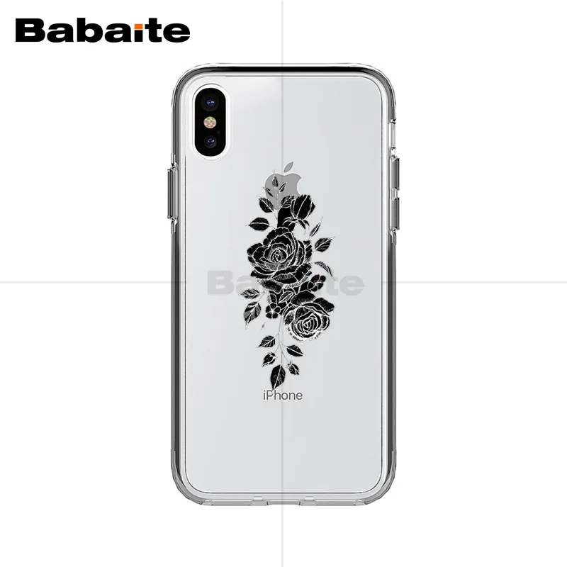 Babaite розами Мягкий силиконовый чехол для телефона из ТПУ с принтом &quotдля iPhone X Xs Xr