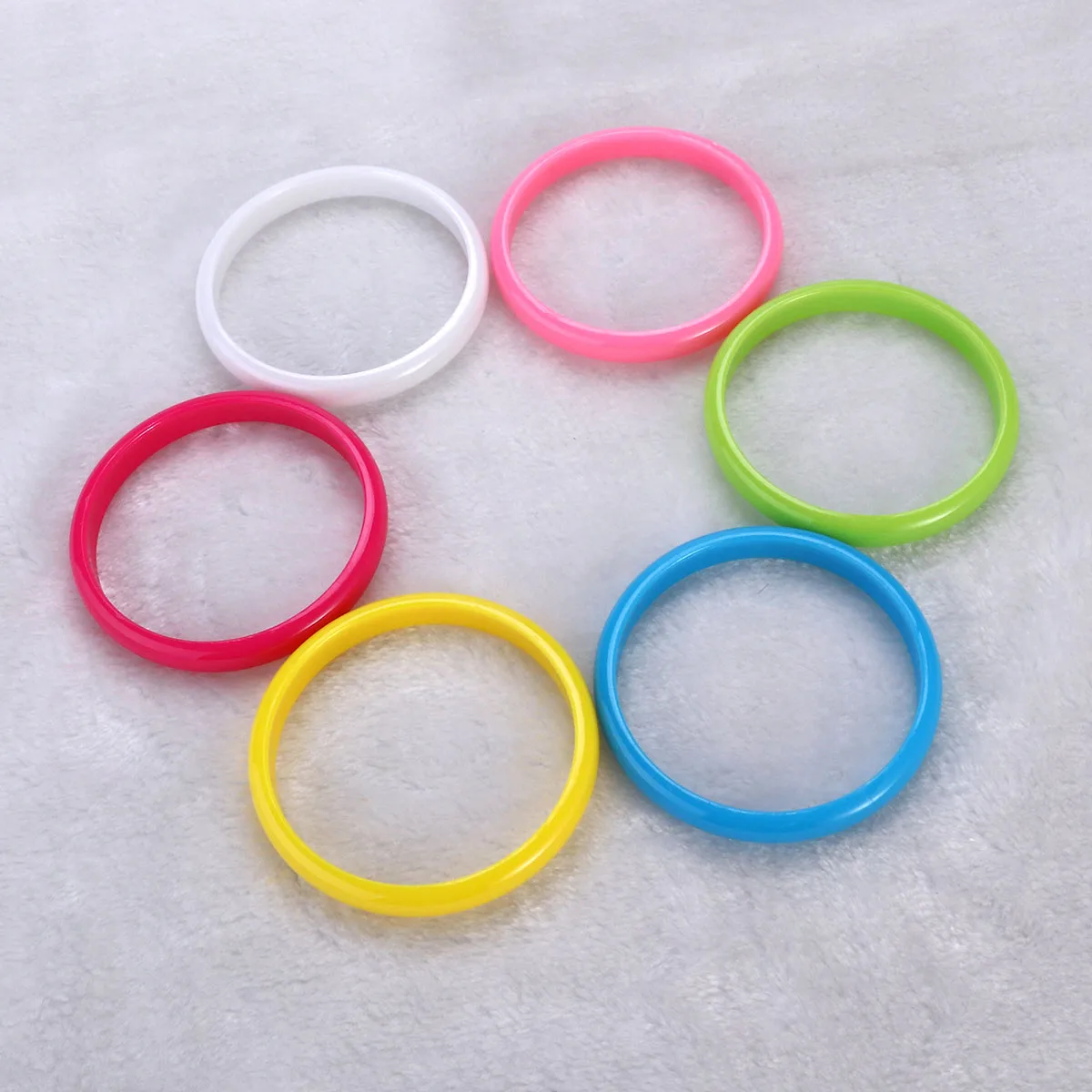 6 шт. модные Пластик браслет Браслеты Карамельный цвет для Для женщин