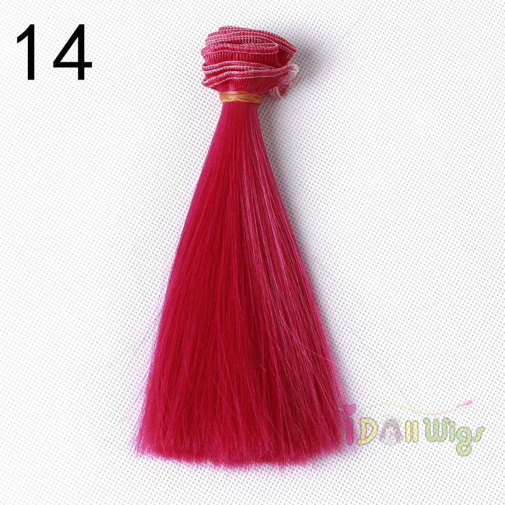 10 шт. парики для кукол 15 см красный синий желтый зеленый белый хаки|doll wig|american