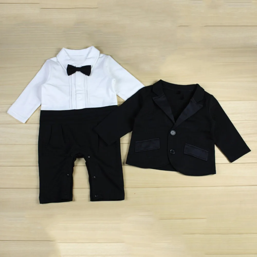 Весенне-осенний комплект одежды для маленьких мальчиков детский комбинезон в