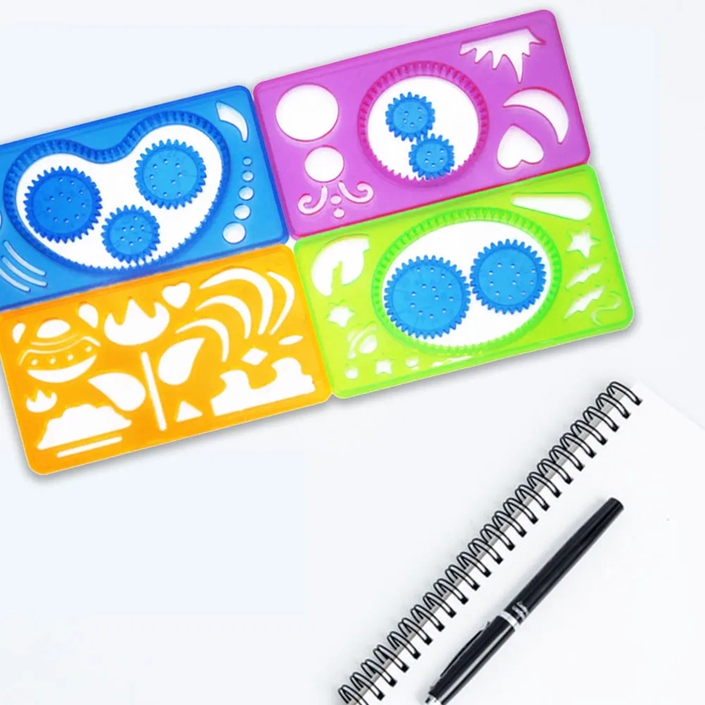 Пластиковые чертежная линейка развивающая игрушка инструмент Красочные