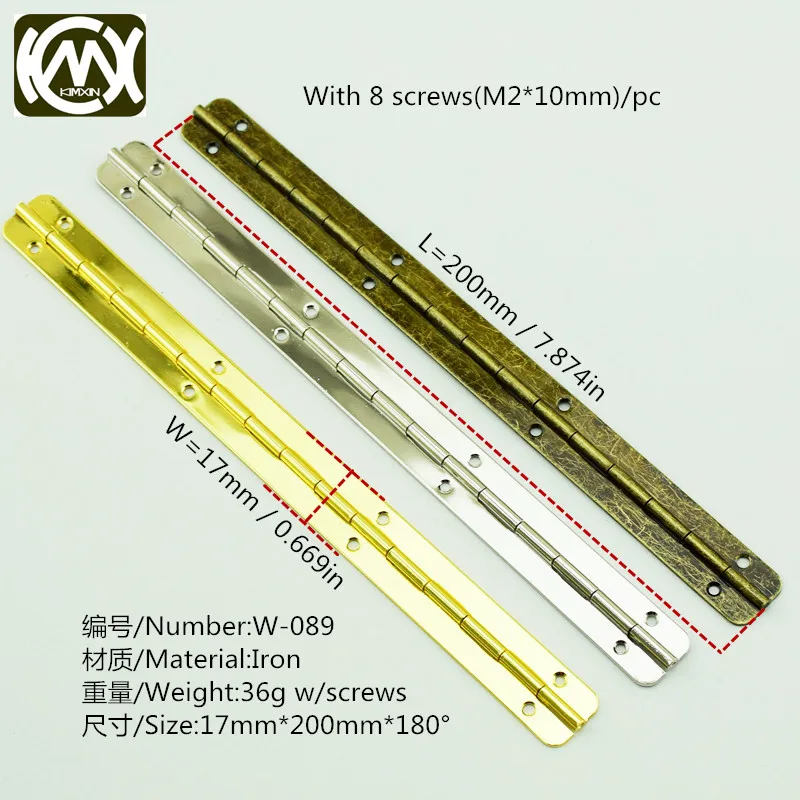 

10 шт. 17 мм * 200 мм, от производителя, петли для деревянных коробок, фурнитура, аксессуары, петли для мебели, шкатулки для ювелирных изделий, петли бесплатно/S w-089