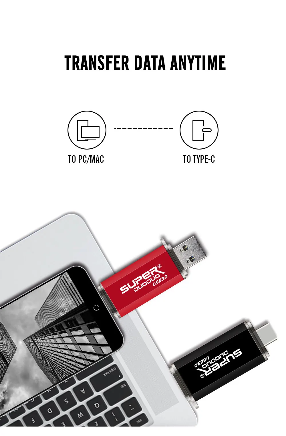 Новейший USB флеш-накопитель type-C 128 Гб 64 ГБ 32 ГБ флеш-накопитель usb Высокоскоростной флеш-накопитель usb 3,0