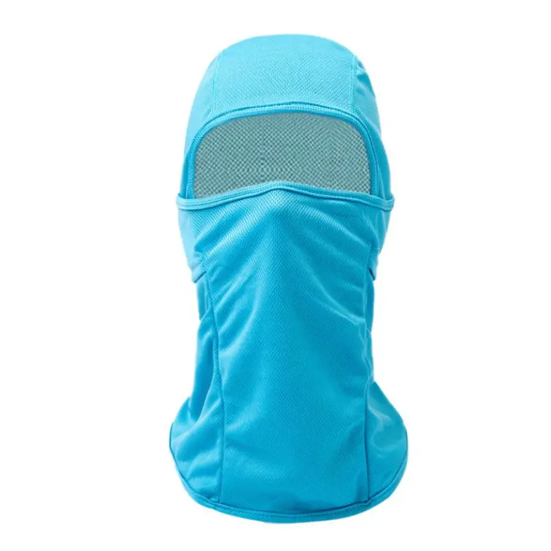 light blue Ветрозащитная велосипедная маска для лица, Балаклава, лыжная маска для защиты шеи на открытом воздухе, ультра тонкая дышащая маска - Цвет: light blue