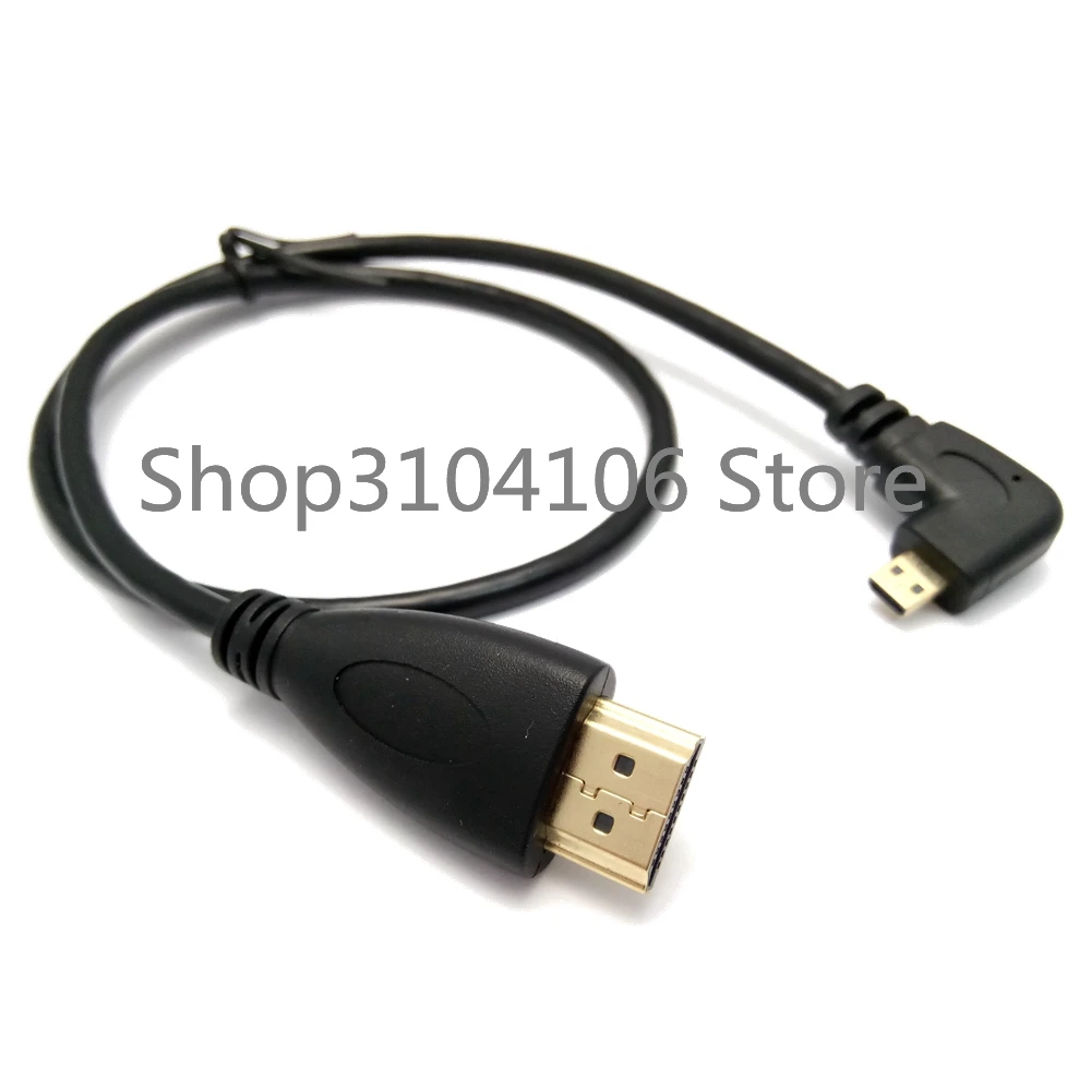 (100pcs/lot) Micro HDMI Cable Left/Right Angled 90 Degree HDMI-compatible to for Digital camera and phones | Электроника