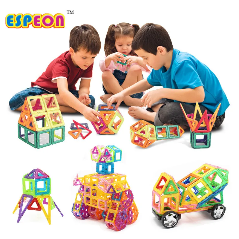 

ESPEON 245 PCS Mini Magnetic Designer Construction Set Model & Building Toy Plastic Educational Magnetic Blocks Toys For Kids