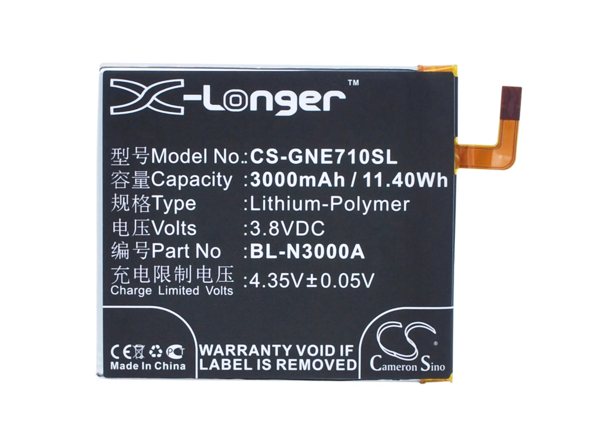Аккумулятор Cameron Sino на 3000 мАч для смартфона GIONEE Elife E7L|3000mah battery|cameron sinobattery for |