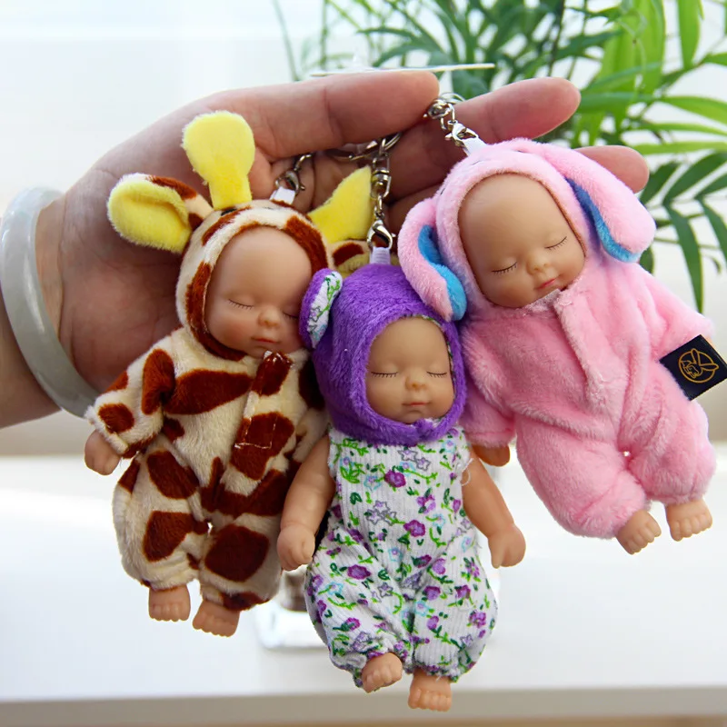 Детские куклы Плюшевые Bjd bebe Кукла реборн брелок игрушка для детей девочки Рождественский подарок из ПВХ дети Новорожденные игрушки суставы могут двигаться 12 см