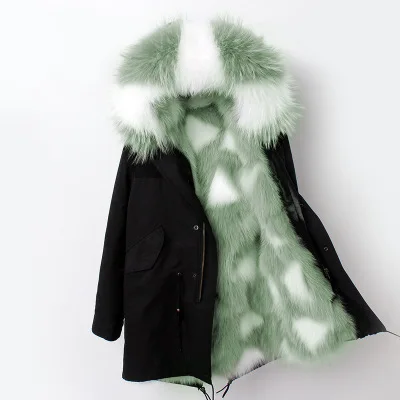 Белая длинная парка пальто из натурального меха енота зимняя куртка с капюшоном женская верхняя одежда с подкладкой из натурального Лисьего меха Новости Мода