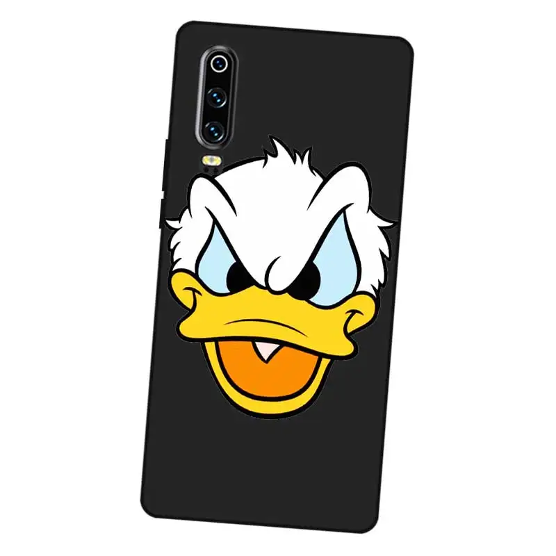 Черный силиконовый чехол P043 с Дональдом Даком для Huawei P8 P9 P10 P20 P30 Lite Pro P Smart Plus 2017 2019