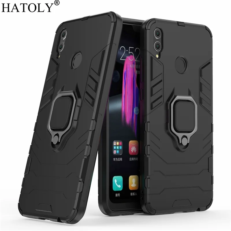 Чехол для Huawei Honor 8X Магнитный чехол с кольцом на присоске силиконовый Жесткий