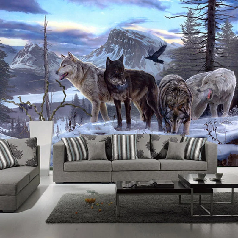 

Custom Mural 3D Animal Photo Wall Paper Roll Home Interior Decoration 3D Wall Murals Wallpaper Landscape Papel De Parede 3D Sala