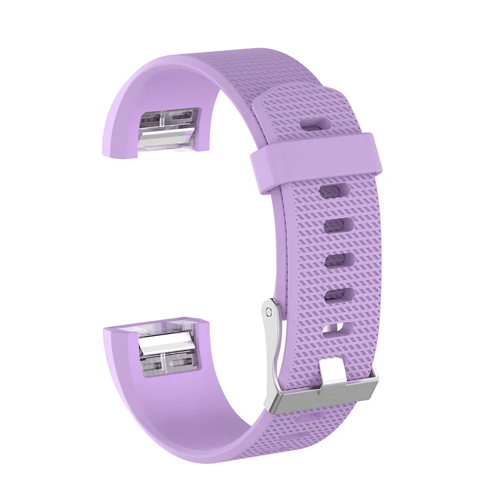 light purple Силиконовый браслет для браслета Fitbit Charge 2 замена Смарт часы Браслет для Fitbit Charge2 ремешок для спортивных часов аксессуар - Цвет: light purple