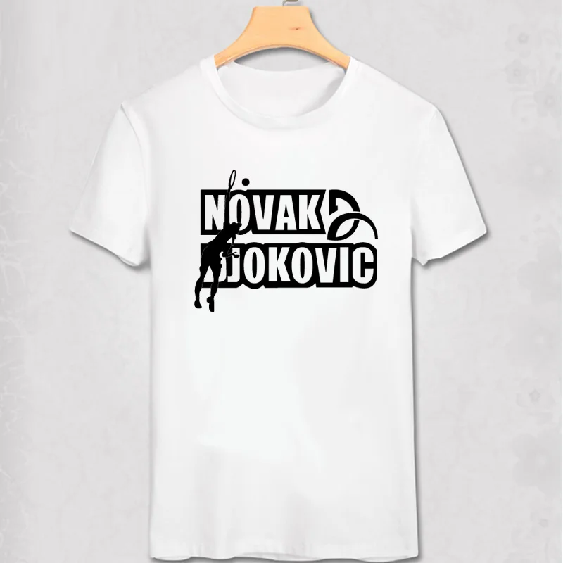 Мужские футболки модные Novak Djokovic с логотипом модная футболка принтом для мужчин и