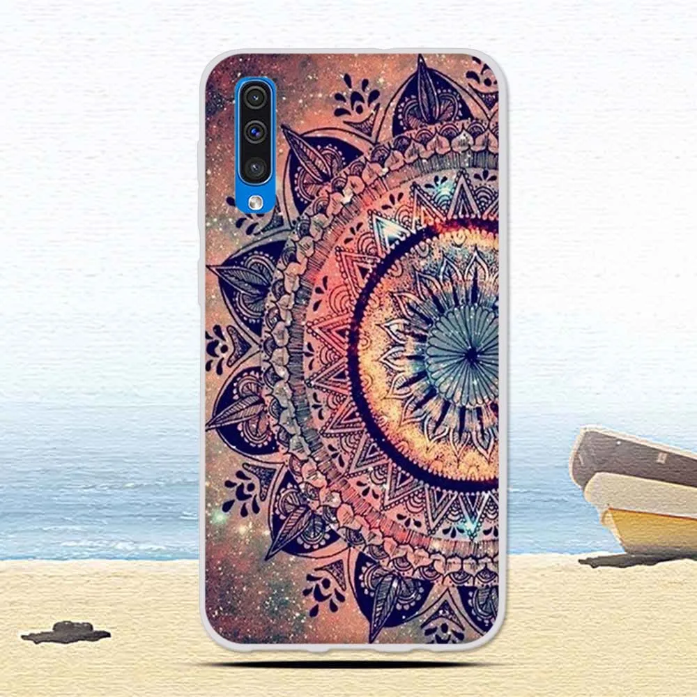 19 Роскошный чехол из термополиуретана и силикона для samsung Galaxy A50 A 50, Модный чехол для телефона с цветочным рисунком, Мягкий защитный чехол s Fundas - Color: 19