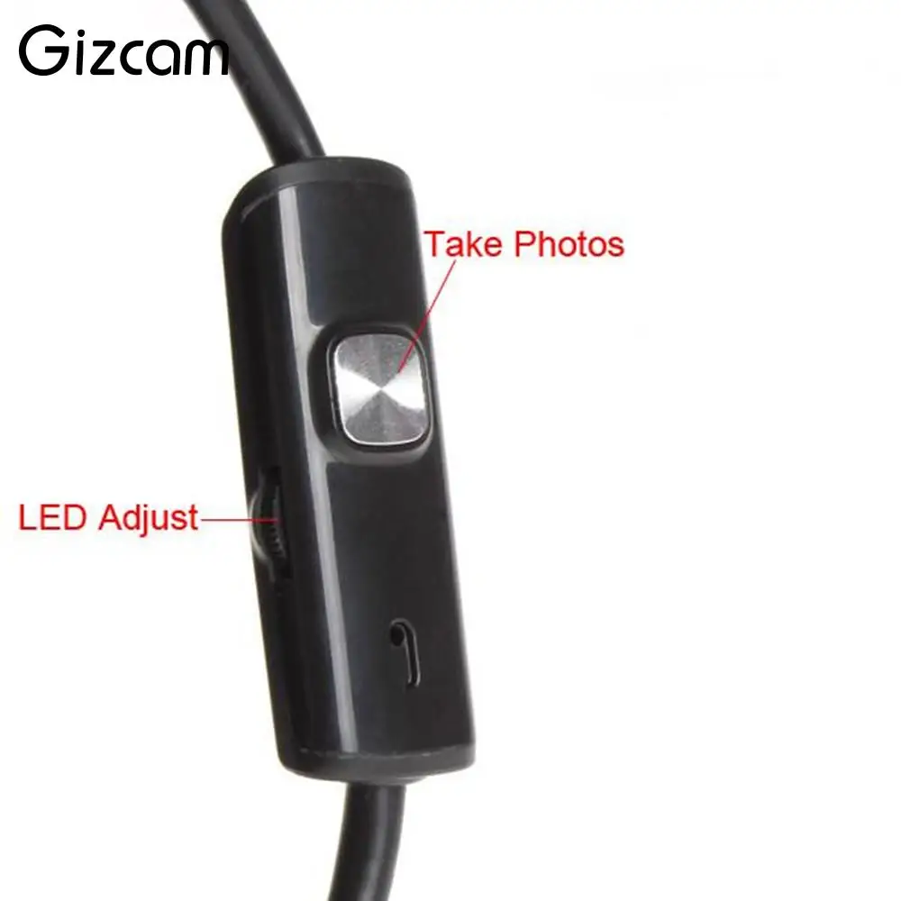 Эндоскоп Gizcam OTG для телефона на Android 6 светодиодов IP67 Бороскоп CMOS микро камера с 1 *