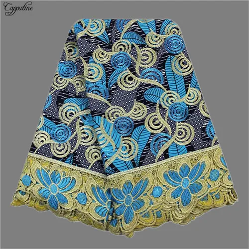 Excellent African veritable batik ankara wax lace fabric with water soluble for lady dress SLW93(6yards/lot) | Дом и сад