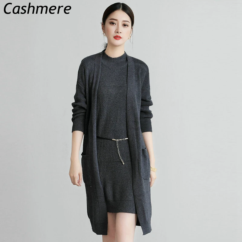 Рукавов Сплошной Цвет О-Образным Вырезом Новый Тонкий Сплит Женщины 'Свитер