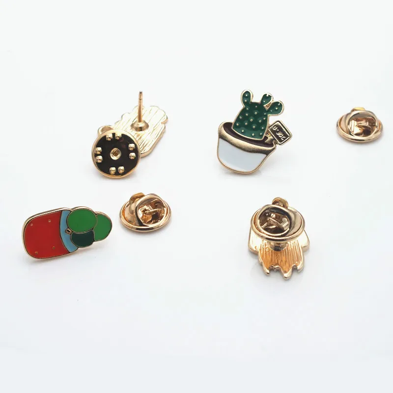 1 шт. Бонсай Кактус металлический значок значки на одежду декоративная брошь