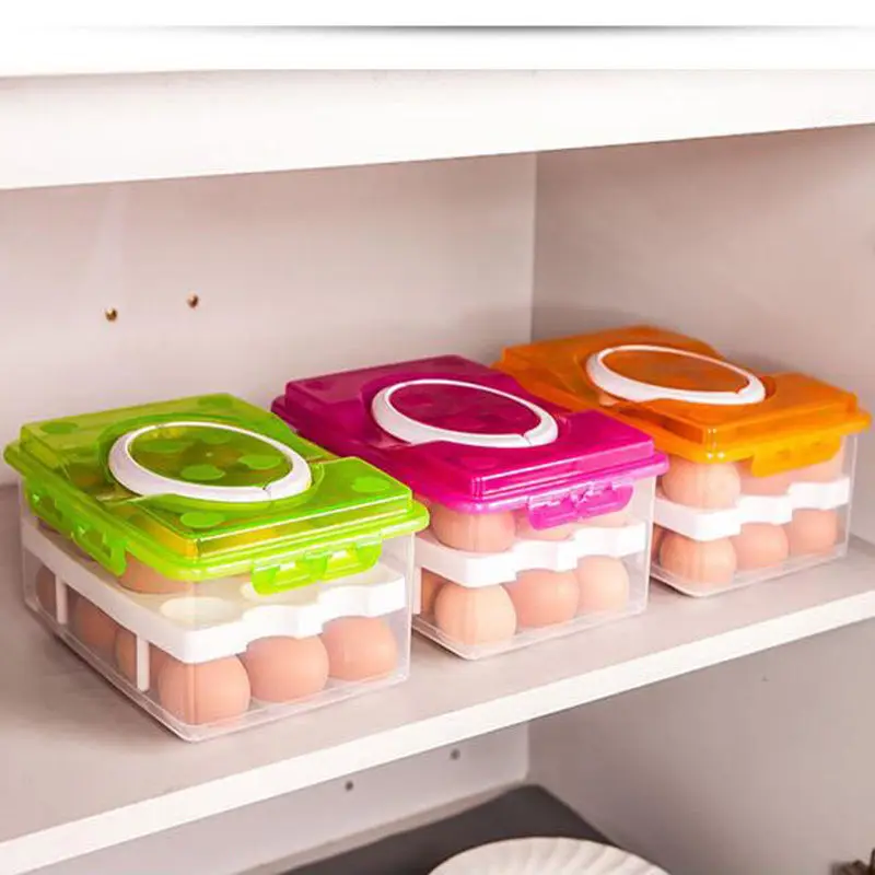 Пластиковый случайного цвета кухонный органайзер для хранения яиц держатель
