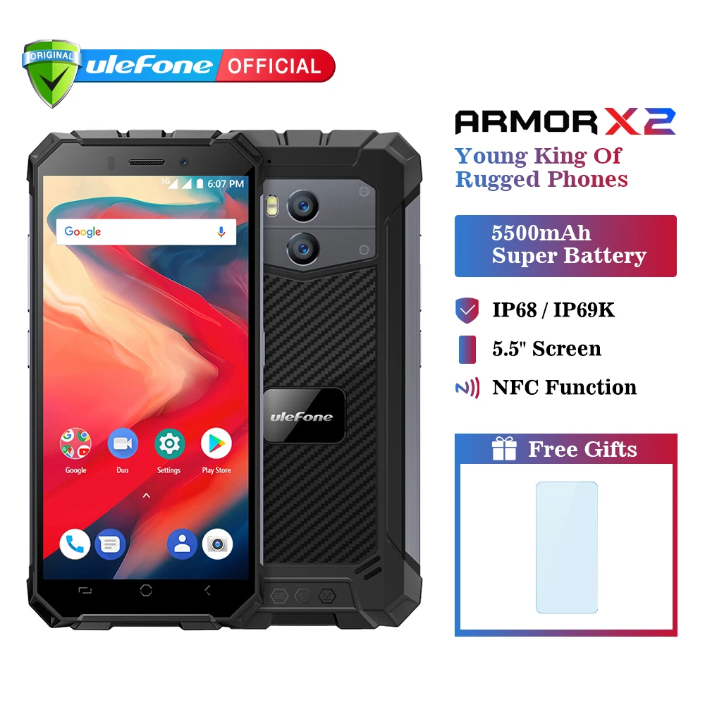 Ulefone Armor X2 IP68 водонепроницаемый мобильный телефон Android 8 1 5 &quotHD четырехъядерный 2