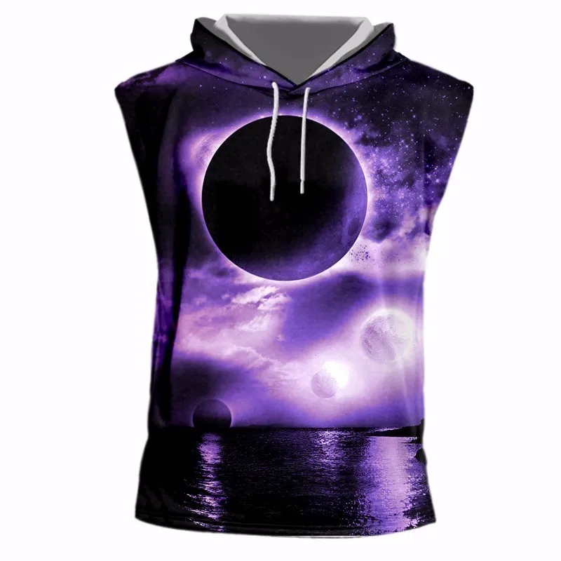 OGKB модный крутой топ на бретелях с капюшоном для мужчин/женщин 3D принтом