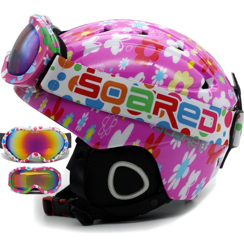 Брендовый лыжный шлем для мужчин/женщин/детей с очками зимний теплый сноуборда