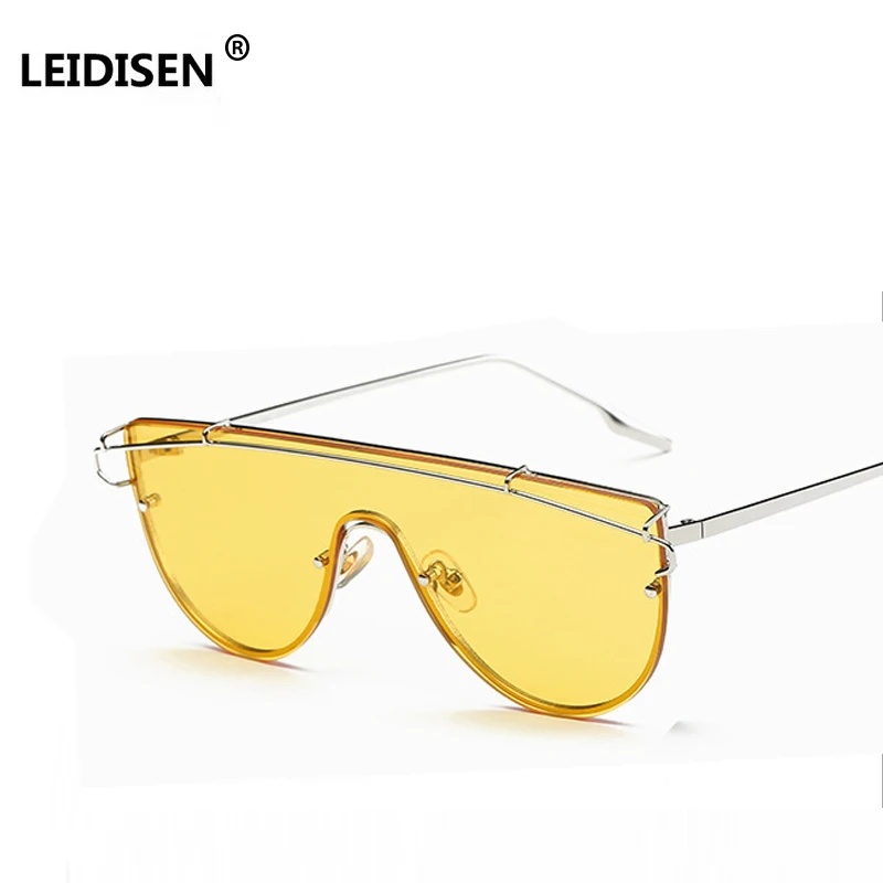 Мужские и женские большие солнцезащитные очки LEIDISEN брендовые дизайнерские