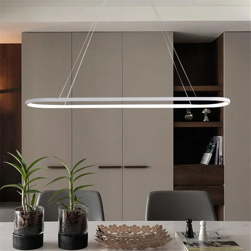 Скандинавская идея Современная эллиптическая светодиодный ная Подвесная лампа