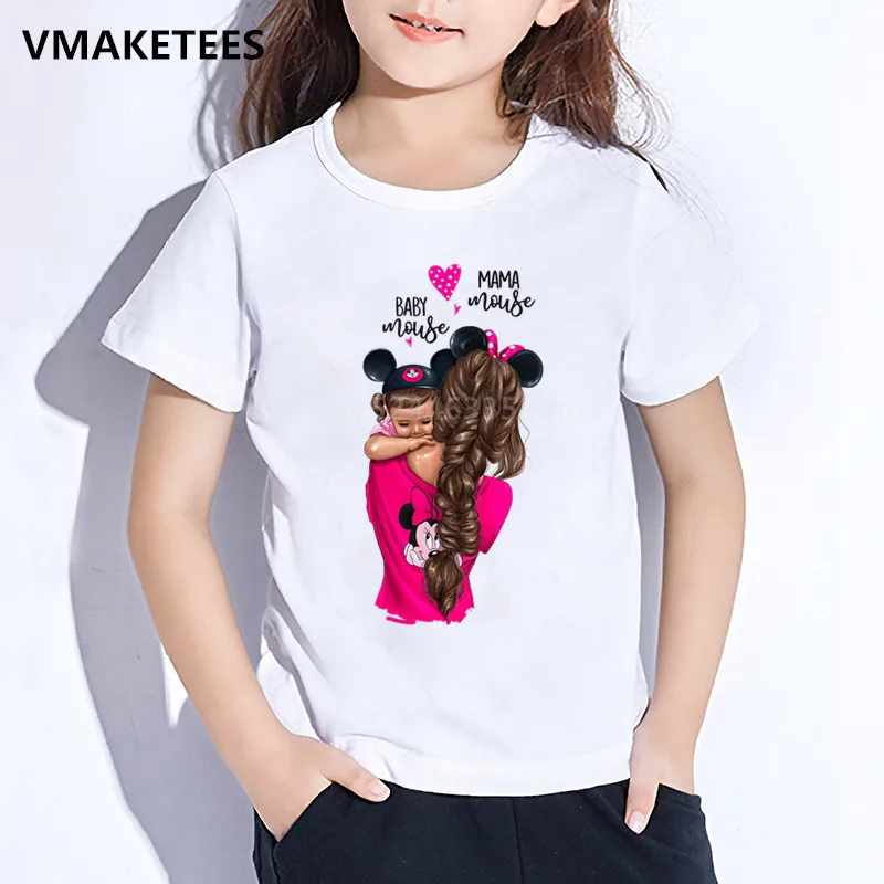 Супер мама детскіе футболкі для девочек і мальчіков футболка мамы и ребенка Vogue