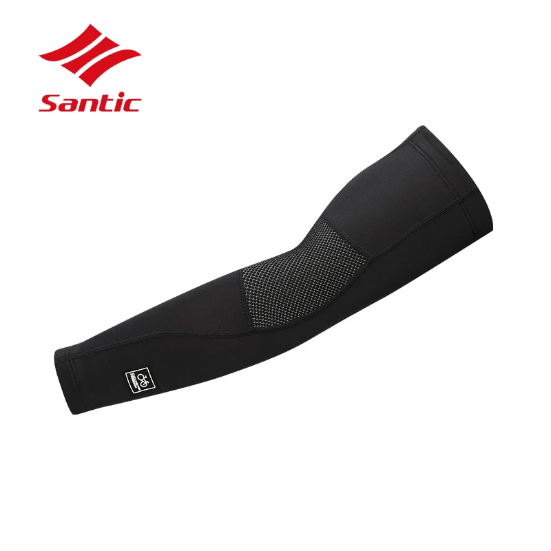 1 пара зимние мужские велосипедные рукава Santic теплые флисовые Рукава