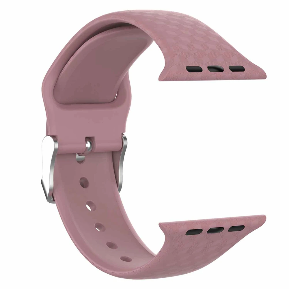 3D Текстура силиконовый ремешок для наручных часов Apple Watch серии 1/2/3, 42 мм, 38 мм, версия браслет ремешок для наручных часов iwatch серии 4 40 мм 44 мм