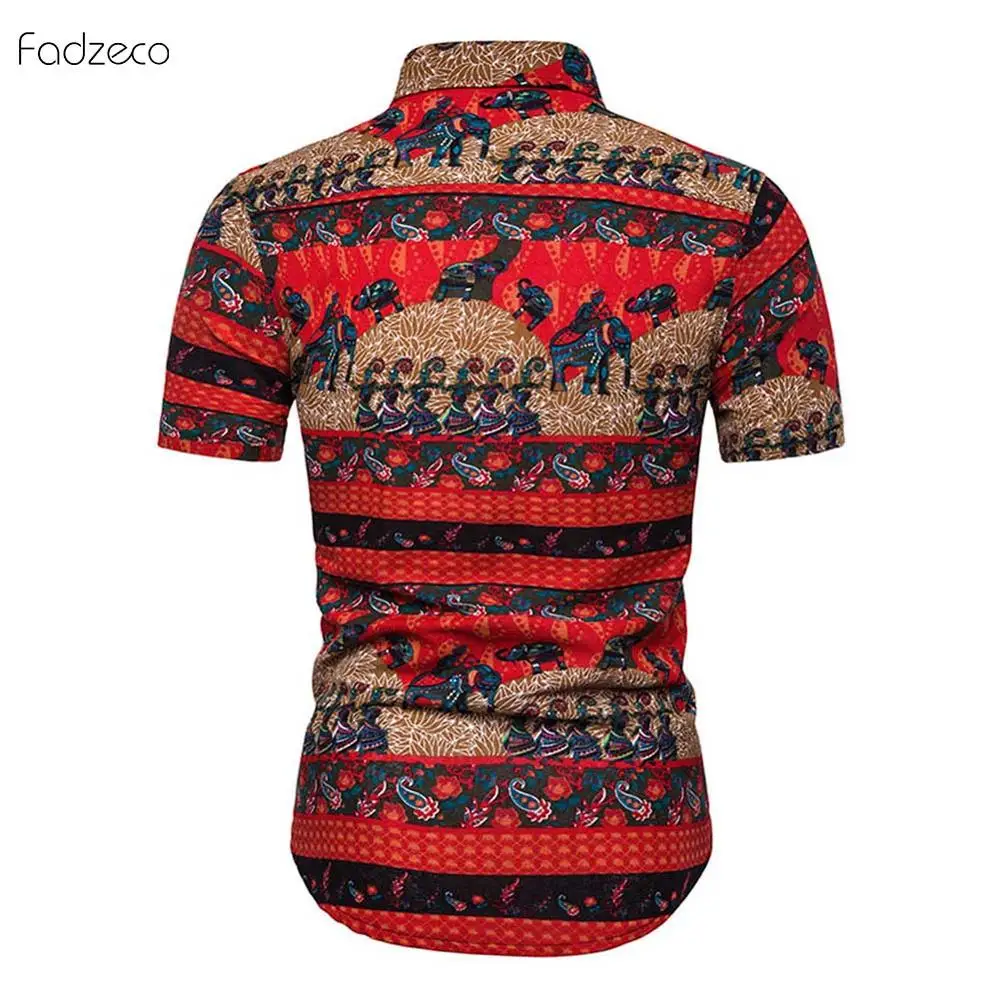 Fadzeco африканская одежда Dashik цветочный воротник поло мужская рубашка большого
