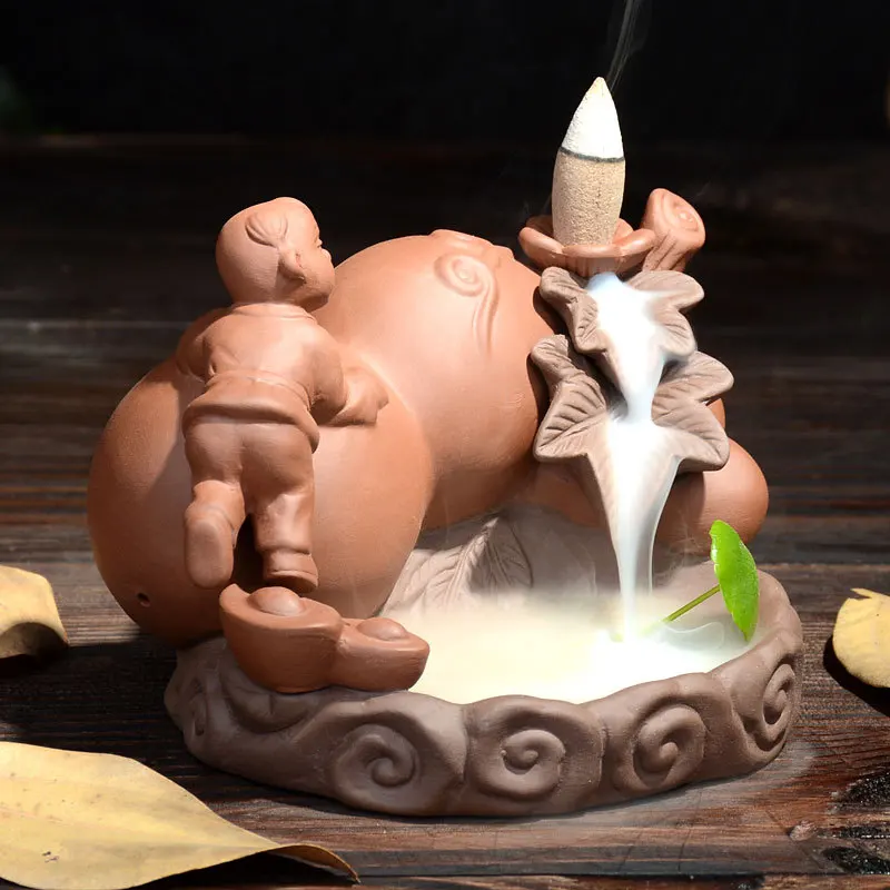 Оригинальная подставка для ароматических палочек Calabash Monk | Дом и сад