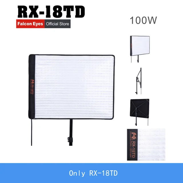 RX-18TD 504 шт 3200-5600K плавный затемнение СВЕТОДИОДНЫЙ свет рулон гибкий водонепроницаемый коврик светодиодный студийная панель световой Коврик - Цвет: only RX-18TD