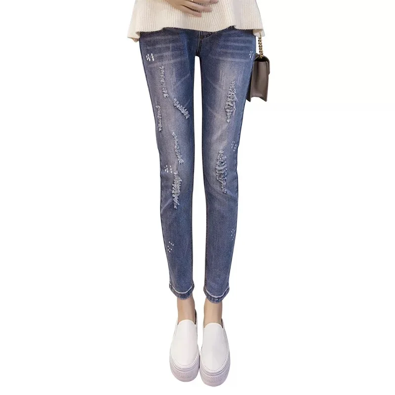 Беременность джинсы для беременных Брюки женская одежда брюки кормящих Опора